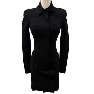 Alexandre Plokhov Italian Black Blazer Dress XS Avant Garde Luxury Designer